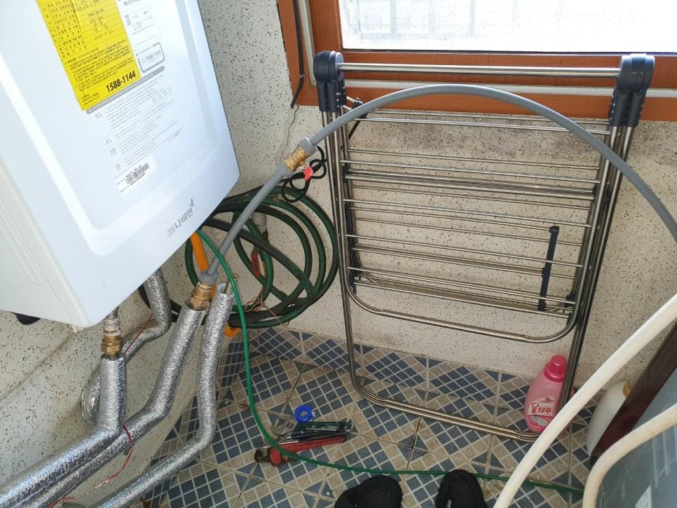 보일러실 배관 점검 모습