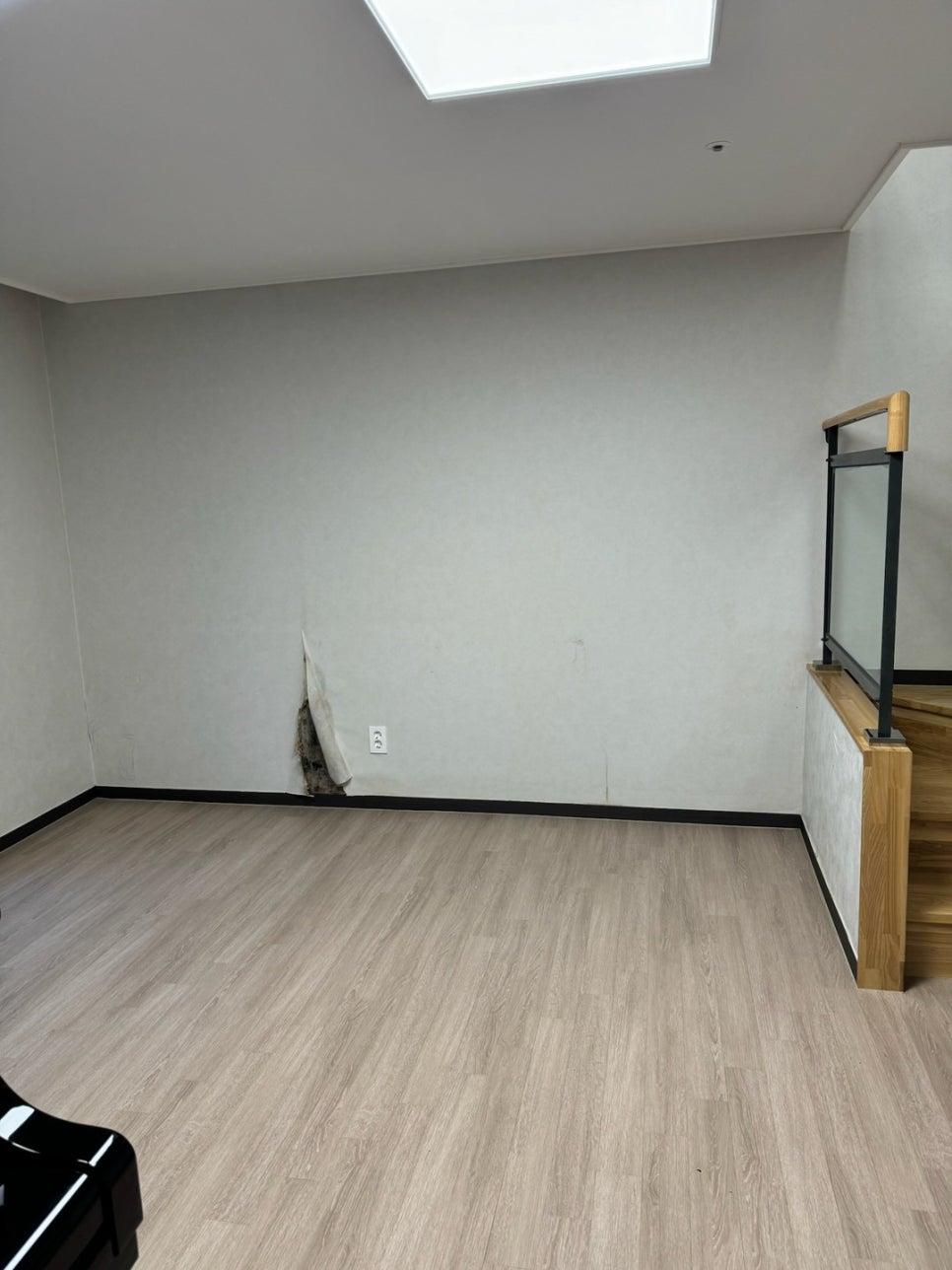 시공 완료 후 깔끔해진 실내 공간