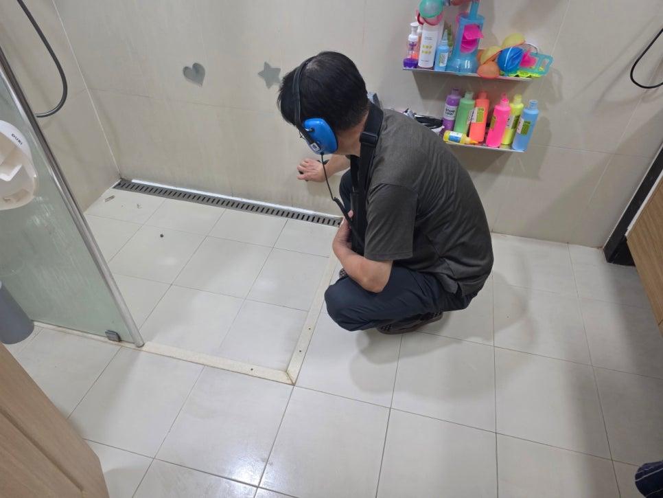 공사 전 화장실 바닥 상태