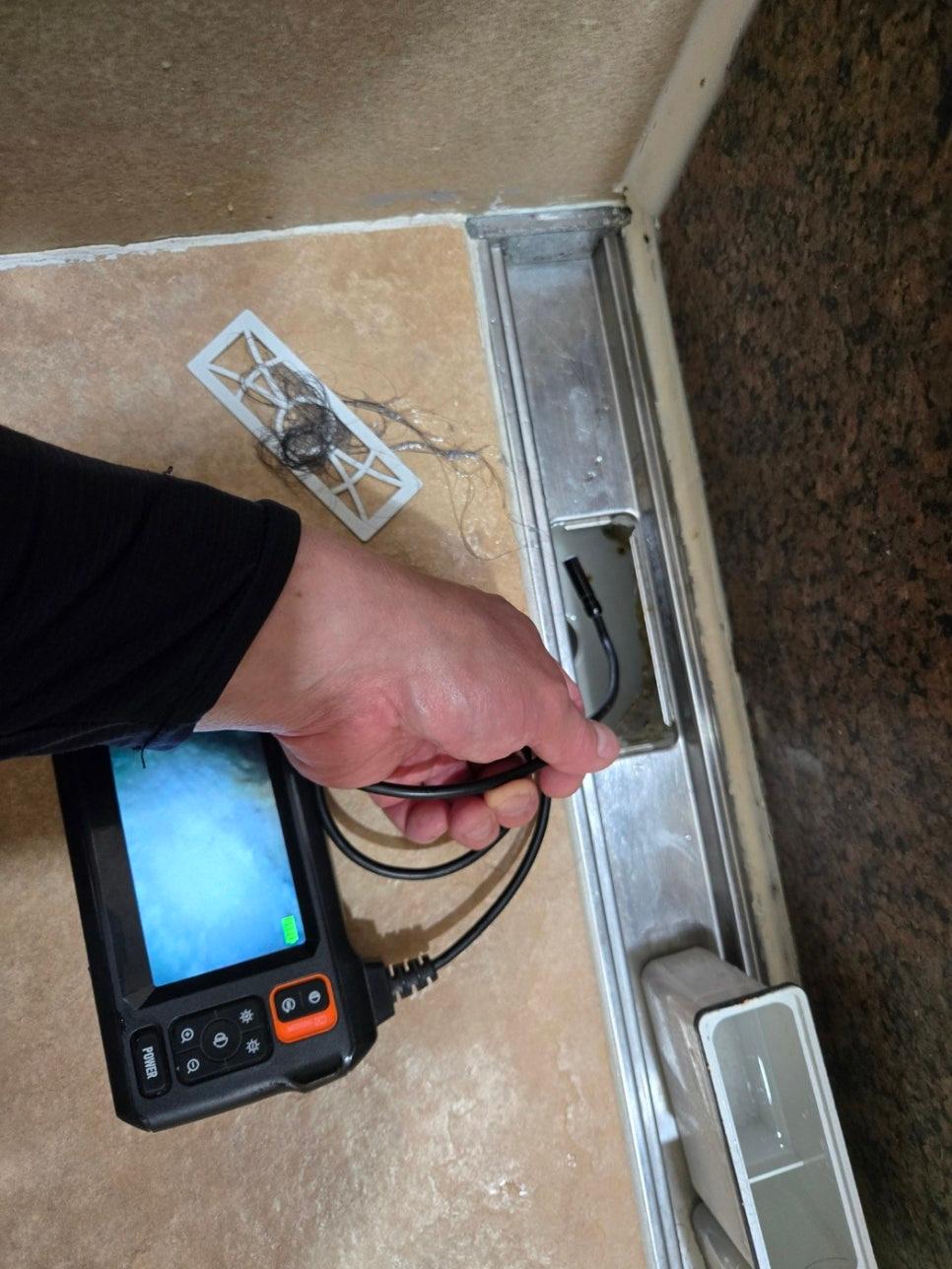 누수 지점 확인을 위한 작업 과정