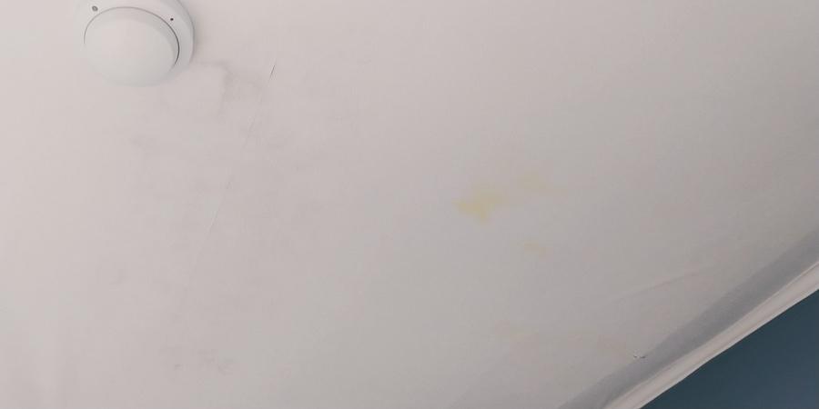 천장 누수 흔적 확인