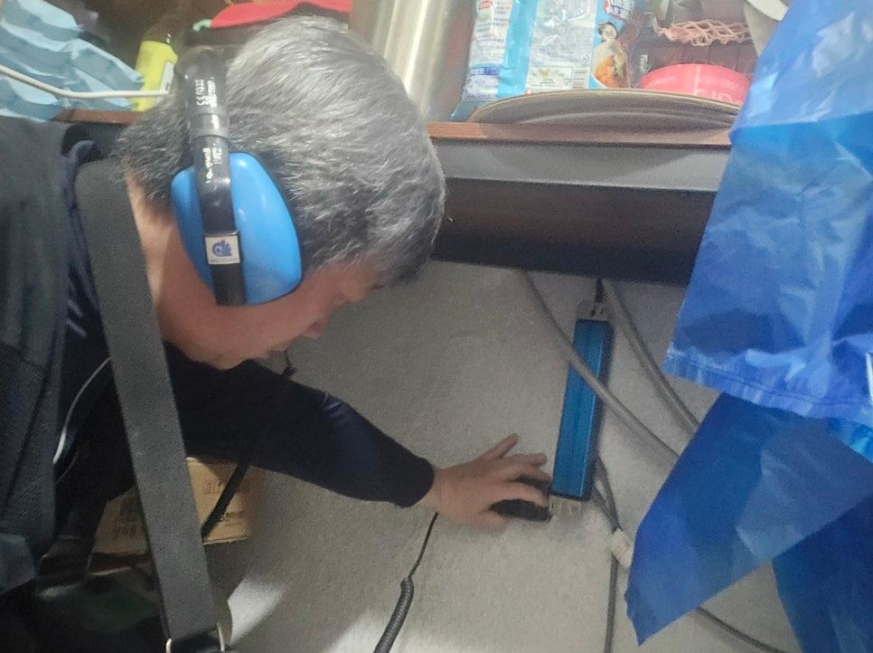 점검을 위해 장비가 배치된 현장