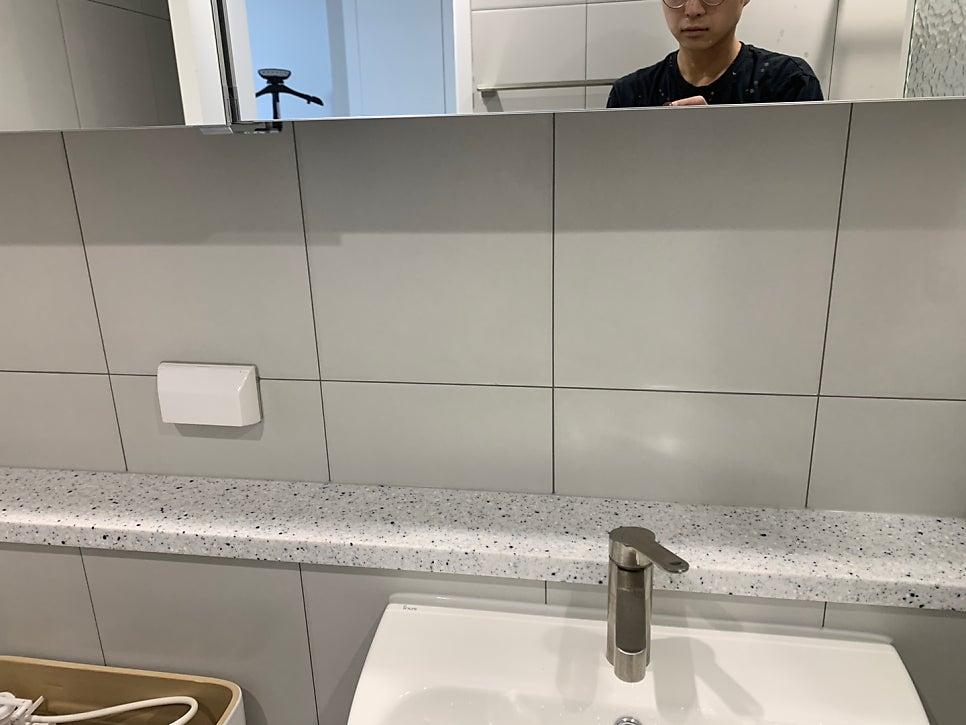 케라폭시 시공으로 완성된 깔끔한 화장실
