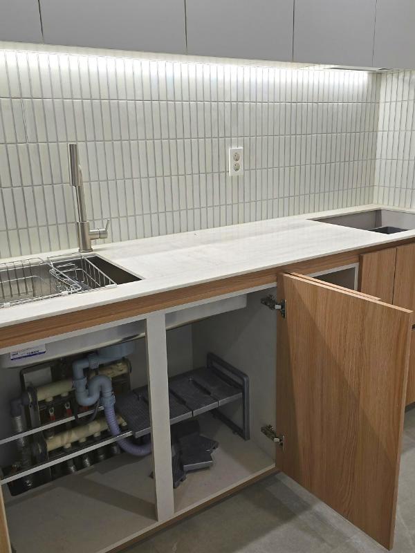 내추럴 우드 도어 인테리어 시공 사진 — 한솔 베이네츄럴오크