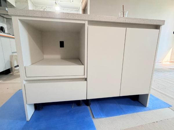 그레이지 필름 인테리어 시공 사진 — 영림 인테리어필름 PS156 포그 그레이지