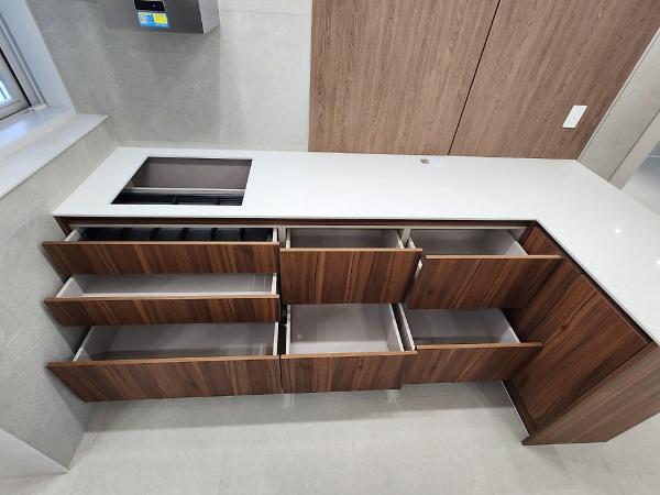 내추럴 우드 인테리어 시공 사진 — LG 하이막스 산티아나 12T 대리석